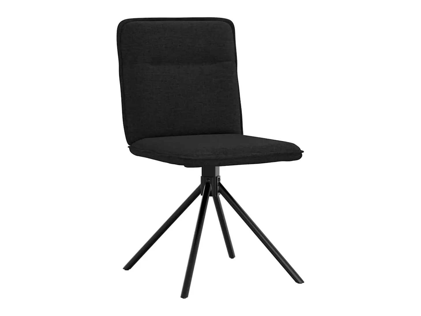 Juego de 2 sillas de comedor de tela negra
