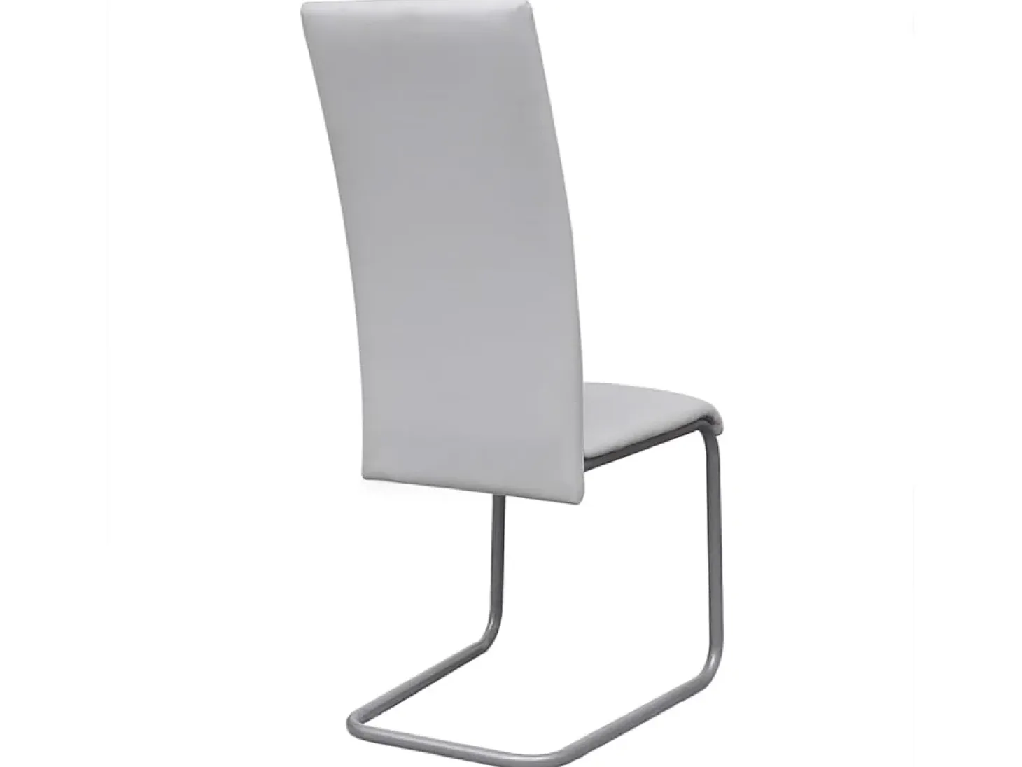 Juego de 4 Sillas de comedor voladizas de tela blanca ES708688