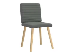 Juego de 6 sillas de comedor de tela gris oscuro