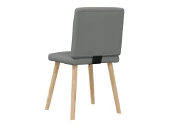 Juego de 6 sillas de comedor de tela gris oscuro