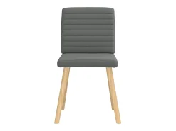 Juego de 6 sillas de comedor de tela gris oscuro