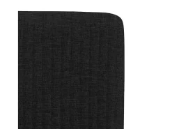 Juego de 6 sillas de comedor de tela negra