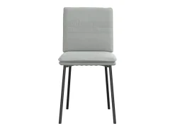 Juego de 6 sillas de comedor de terciopelo gris claro