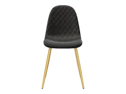 Juego de 4 Sillas de comedor terciopelo negro ES326776