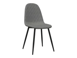 Juego de 2 Sillas de comedor terciopelo gris claro ES714016