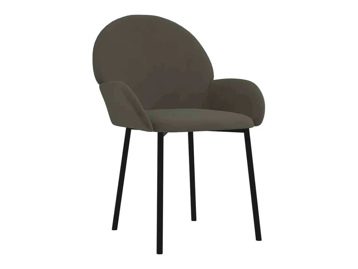 Juego de 2 Sillas de comedor terciopelo gris oscuro ES903012