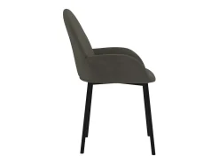 Juego de 2 Sillas de comedor terciopelo gris oscuro ES903012