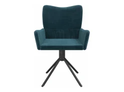 Juego de 2 Sillas de comedor giratorias terciopelo azul ES519958