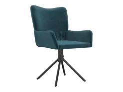 Juego de 2 Sillas de comedor giratorias terciopelo azul ES519958