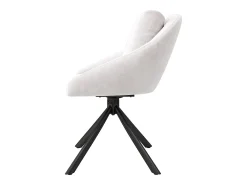 Juego de 2 sillas de comedor - con respaldo acolchado y función giratoria - terciopelo beige