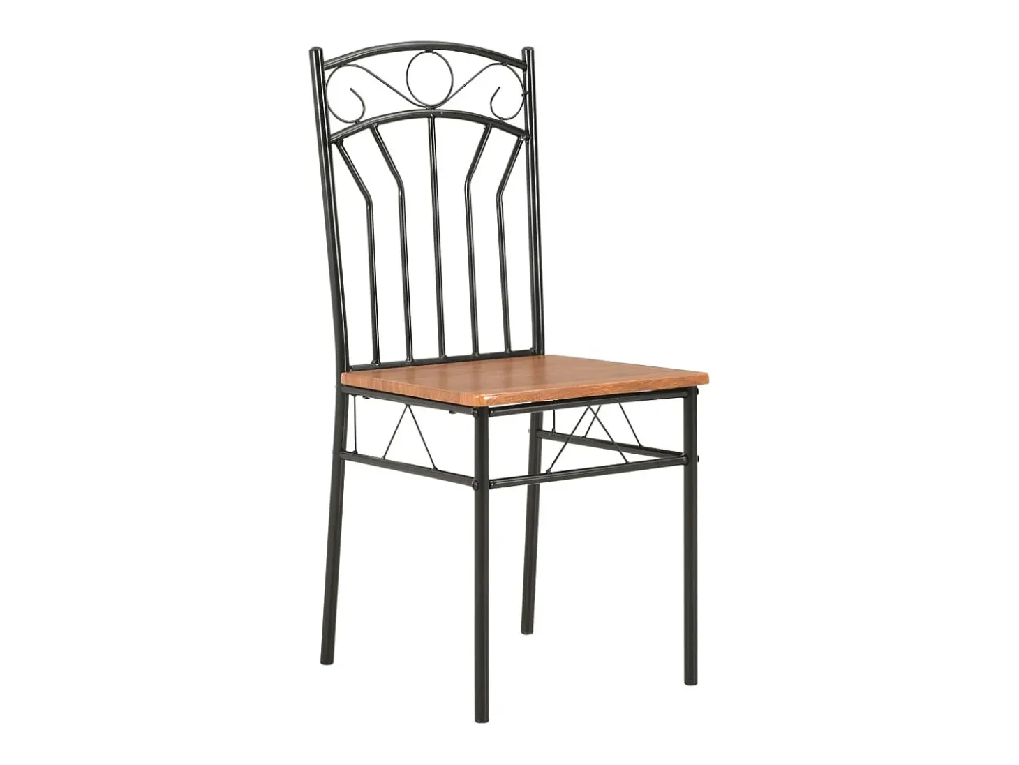 Juego de 6 sillas de comedor de MDF marrón