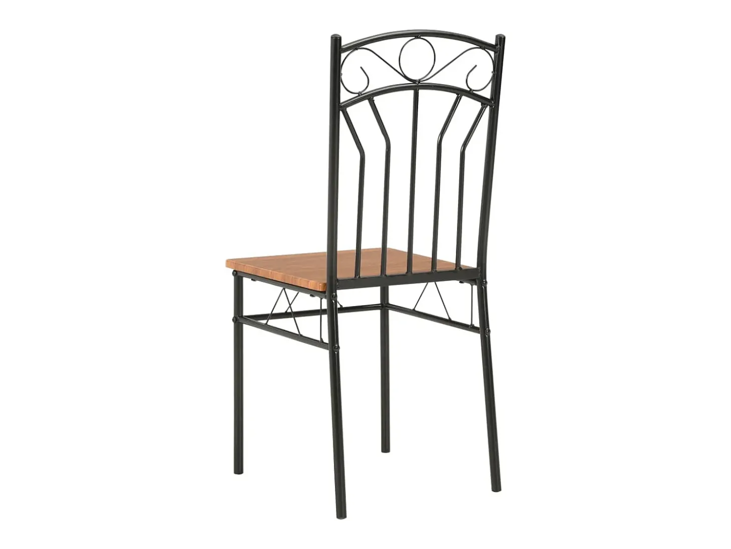 Juego de 6 sillas de comedor de MDF marrón