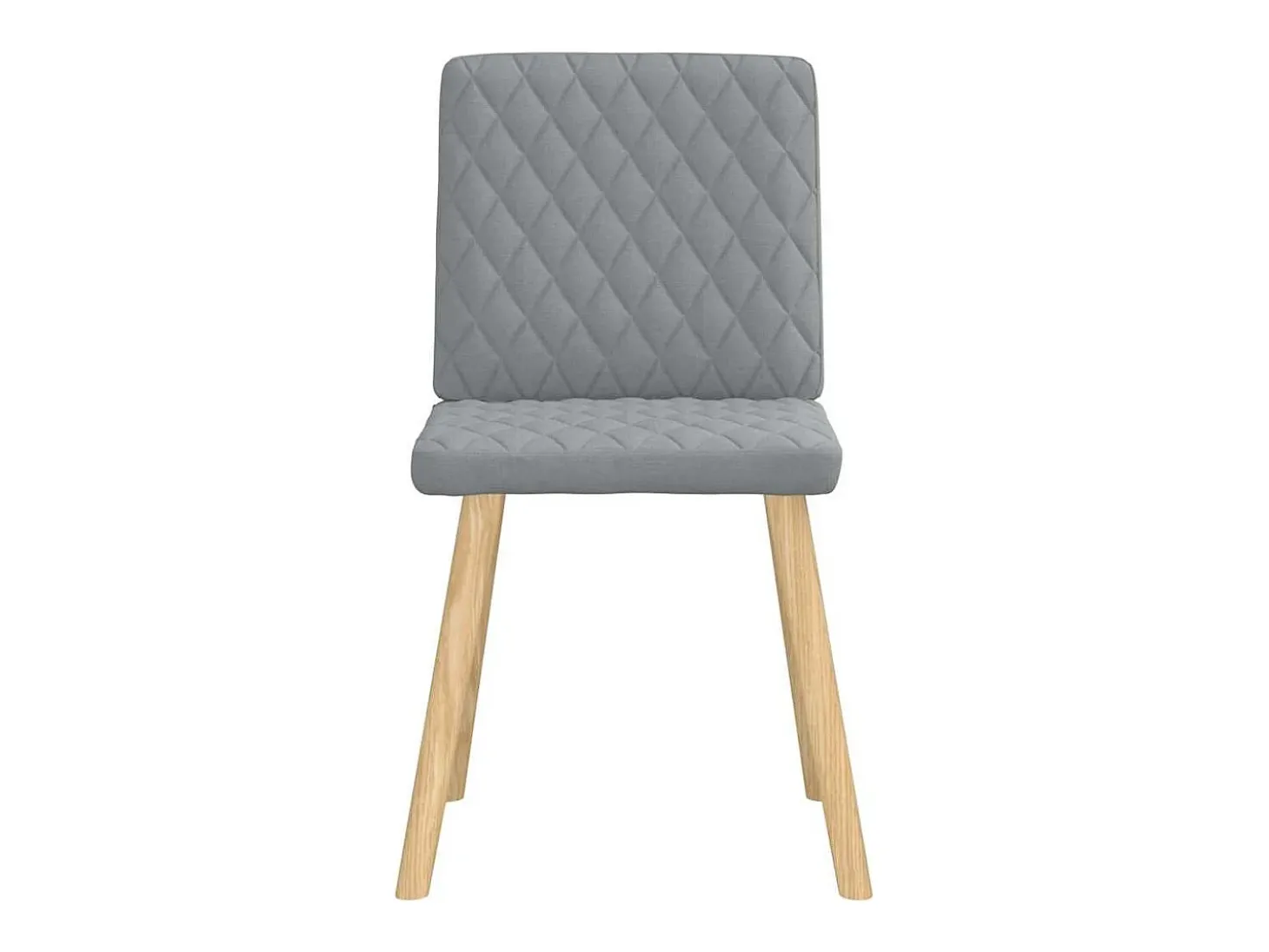 Juego de 4 sillas de comedor de tela gris claro