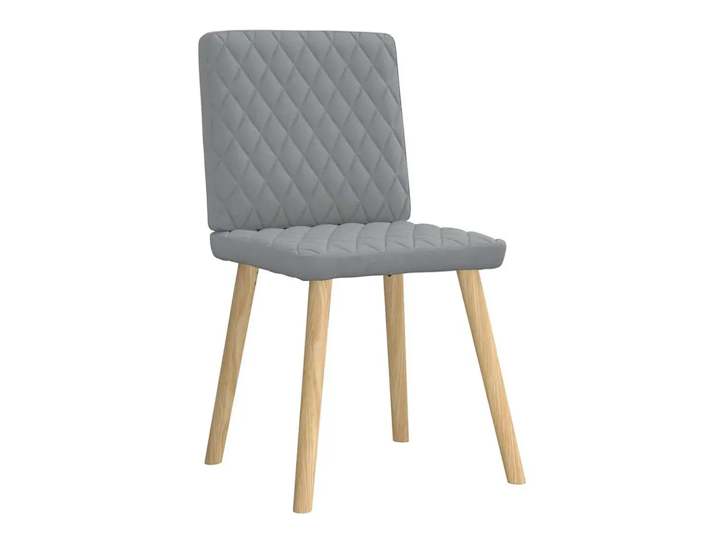 Juego de 4 sillas de comedor de tela gris claro