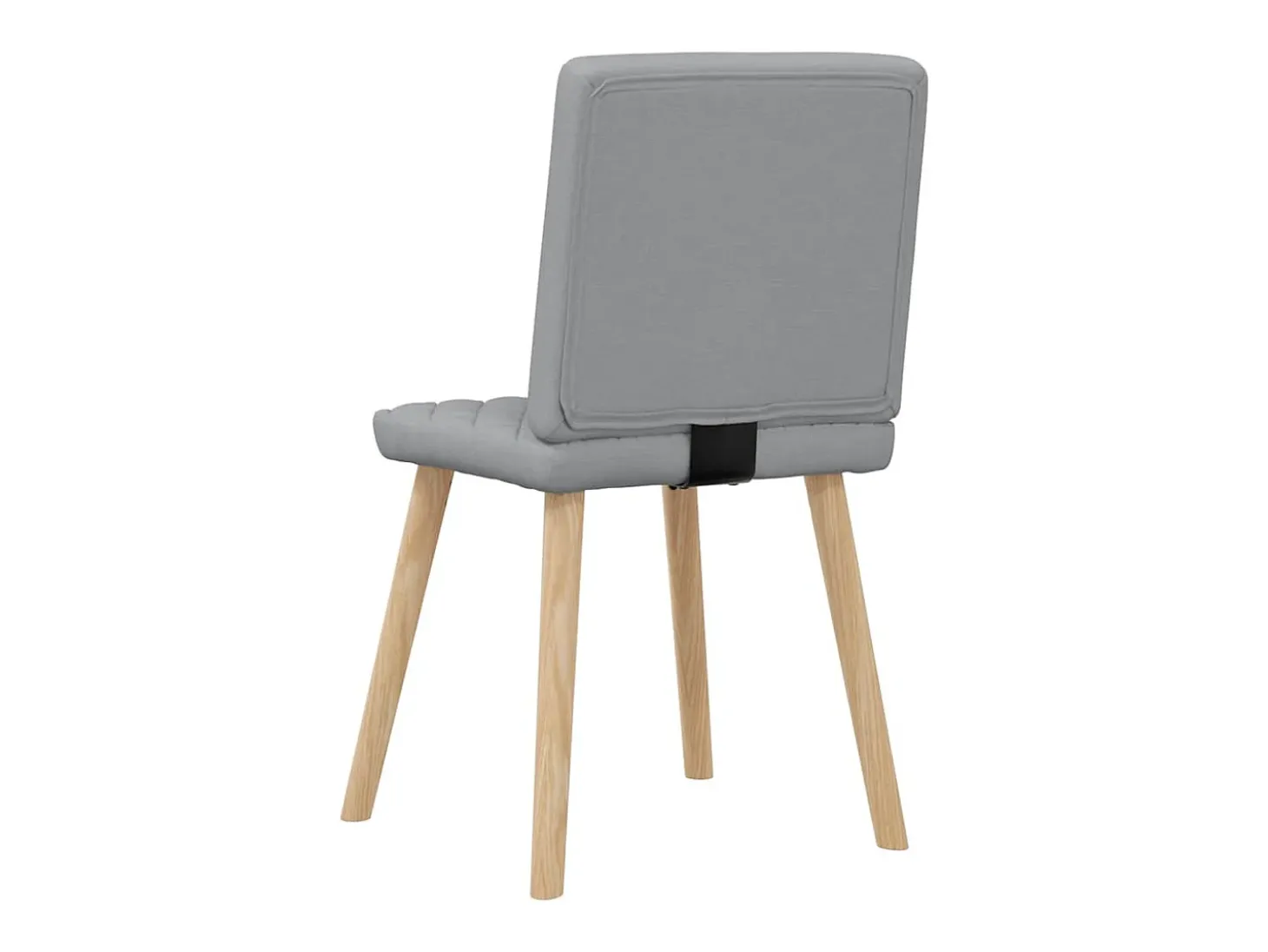 Juego de 4 sillas de comedor de tela gris claro