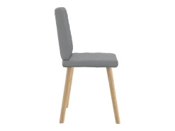 Juego de 4 sillas de comedor de tela gris claro