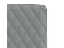 Juego de 4 sillas de comedor de tela gris claro