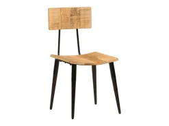 Juego de 2 sillas de comedor 44x40x80 cm Madera maciza de mango