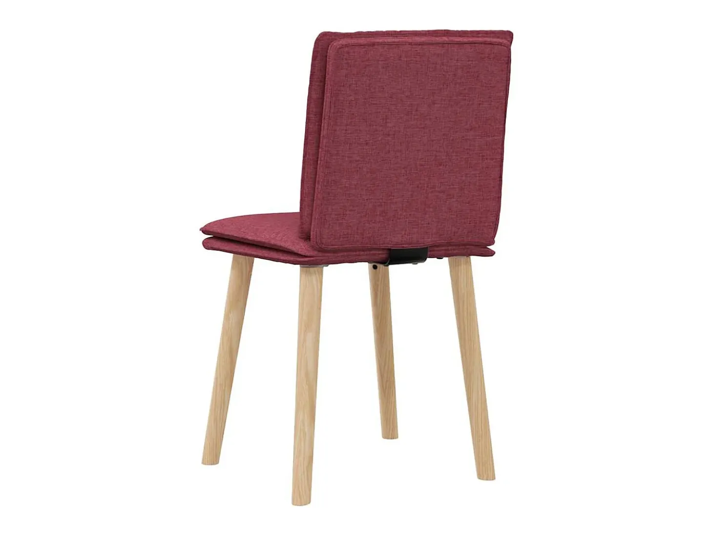 Juego de 2 sillas de comedor de tela color rojo burdeos