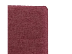 Juego de 2 sillas de comedor de tela color rojo burdeos