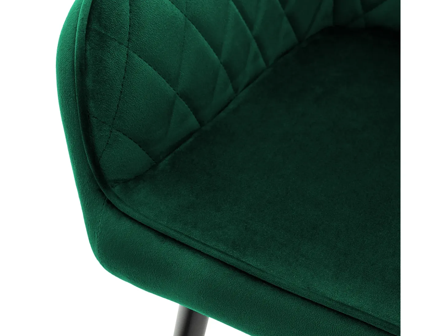 Juego de 6 sillas de comedor tapizadas en terciopelo verde sillones de salón