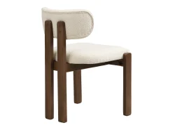 Juego de 6 sillas de comedor de madera maciza - 54 x 54 x 79 cm - Estilo moderno - acabado rizado - beige + marrón