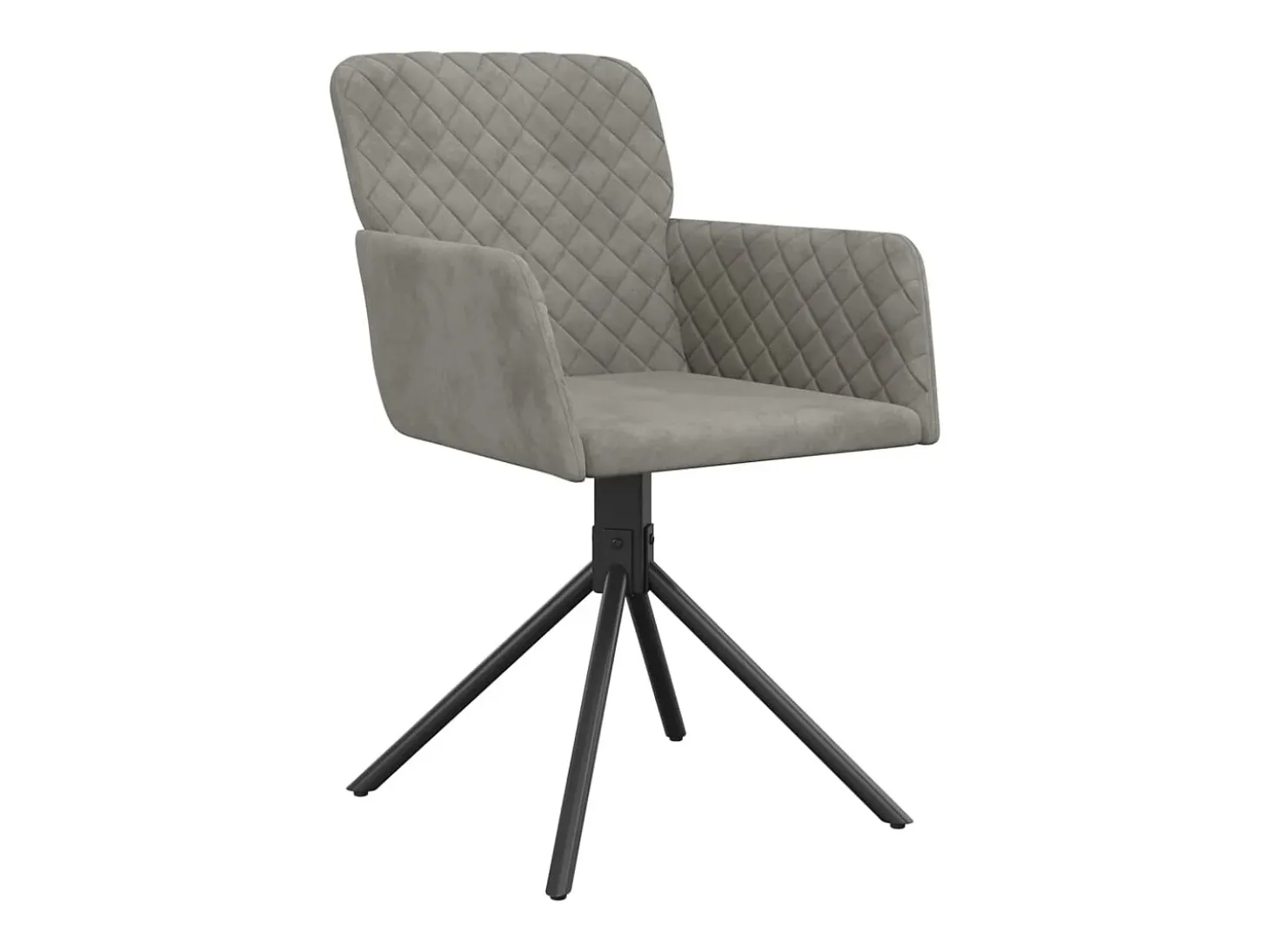 Juego de 2 Sillas de comedor giratorias de terciopelo gris claro ES724499