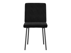Juego de 2 sillas de comedor de terciopelo negro