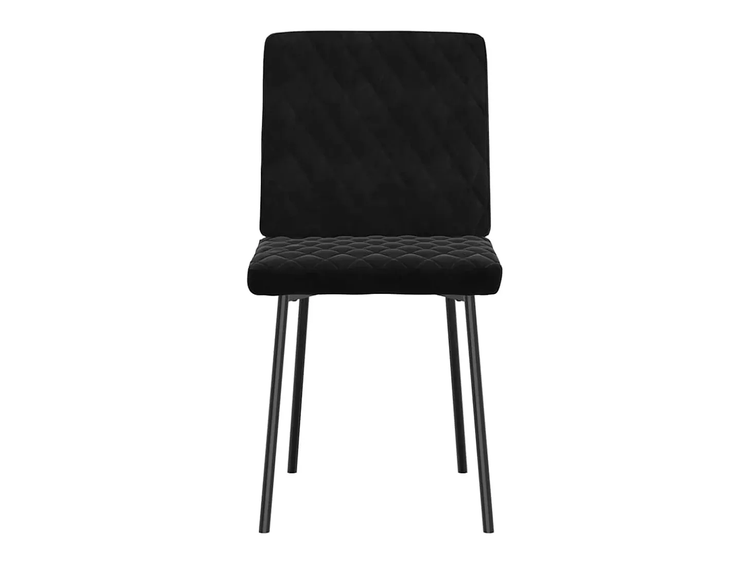 Juego de 2 sillas de comedor de terciopelo negro