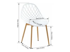 Juego de 4 Sillas de Comedor Estilo Escandinavo Blanco - Cómodas y Elegantes