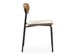 Juego de 2 sillas de madera con patas de metal 46x52 h78 cm