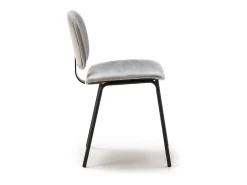 Juego de 2 sillas de pana y metal negro 45x53 h79 cm