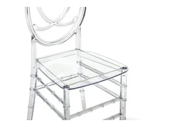 Juego de 2 sillas de policarbonato macizo - Cristal - AMALINE