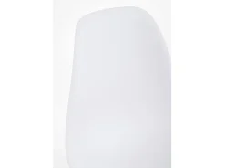 Juego de 4 sillas de polipropileno blanco y patas de madera - SISTEMA