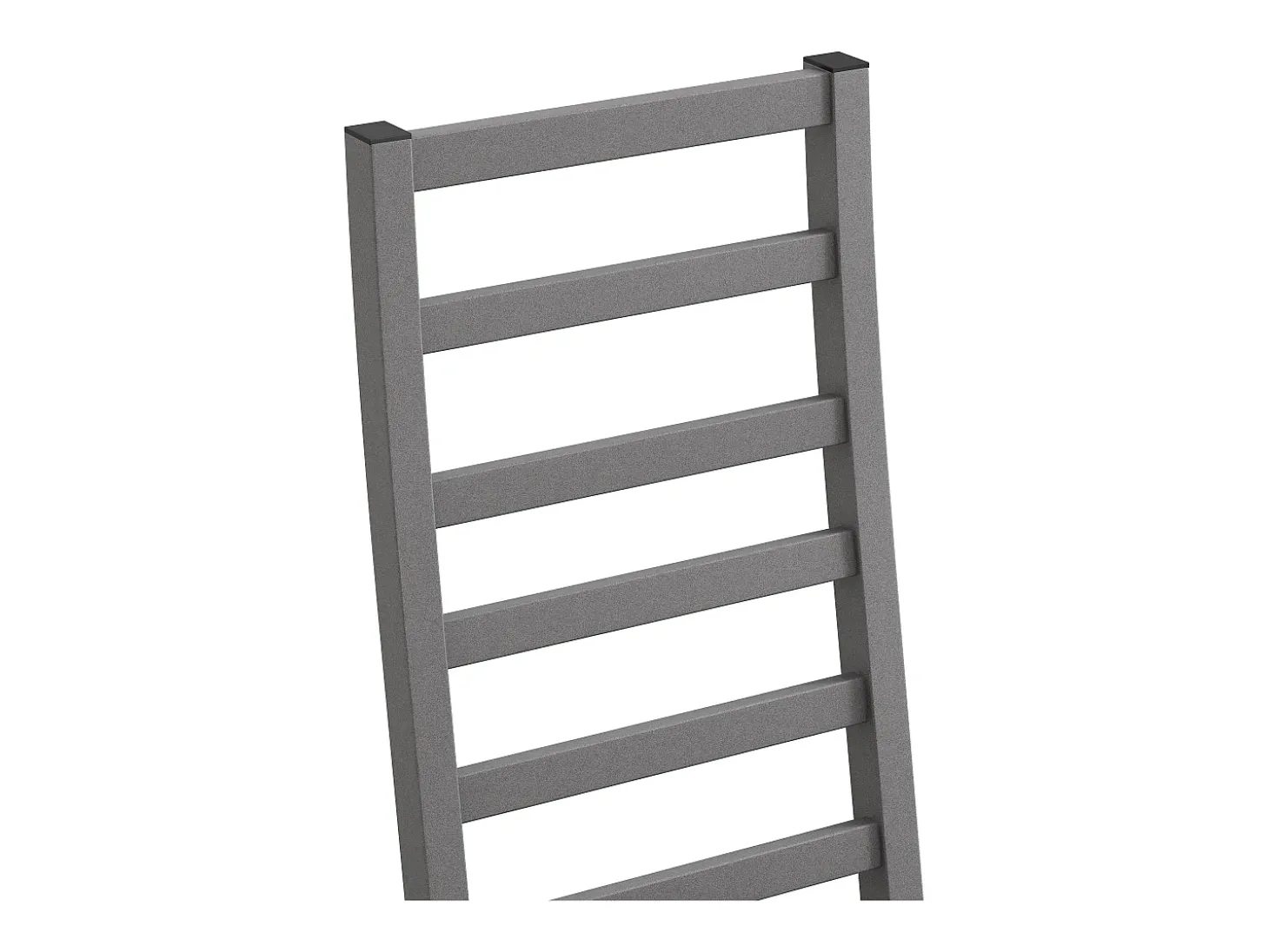 Juego de 2 sillas de PU gris con patas de metal y respaldo alto