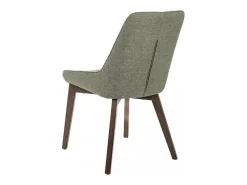 Juego de 4 sillas de salón modernas "Orchidea" tapizadas en tela verde, 49,5 x 62 cm, 87 cm de alto.