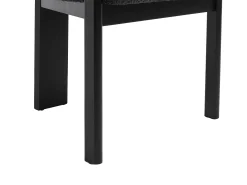 Juego de 2 sillas de tela bouclé y madera de hevea - Negro - WILANA