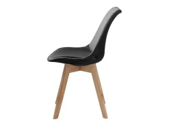 Juego de 4 sillas de terciopelo estilo escandinavo para salón cocina Smart Soft Stock - Negro