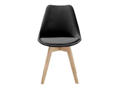 Juego de 4 sillas de terciopelo estilo escandinavo para salón cocina Smart Soft Stock - Negro