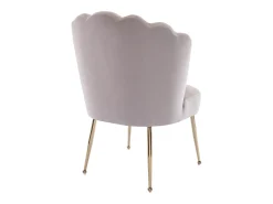 Juego de 2 sillas de terciopelo y acero dorado - Beige - RUTY