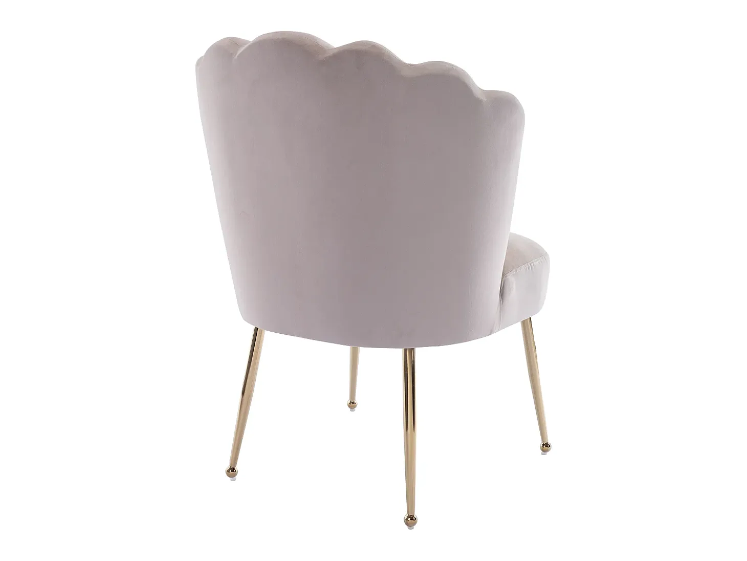 Juego de 2 sillas de terciopelo y acero dorado - Beige - RUTY
