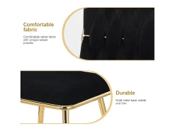 Juego de 2 sillas de terciopelo con respaldo elegante y moderno, para comedor o cocina, color gris.