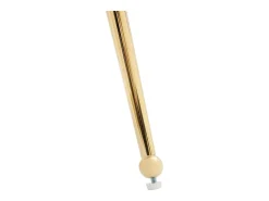 Juego de 2 sillas de terciopelo - con reposabrazos y patas de metal dorado - Beige y dorado