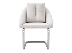 Juego de 4 sillas de terciopelo - 82 x 57 x 54 cm - con cojines - Silla giratoria de lujo para salón y dormitorio - Patas arqueadas - Beige