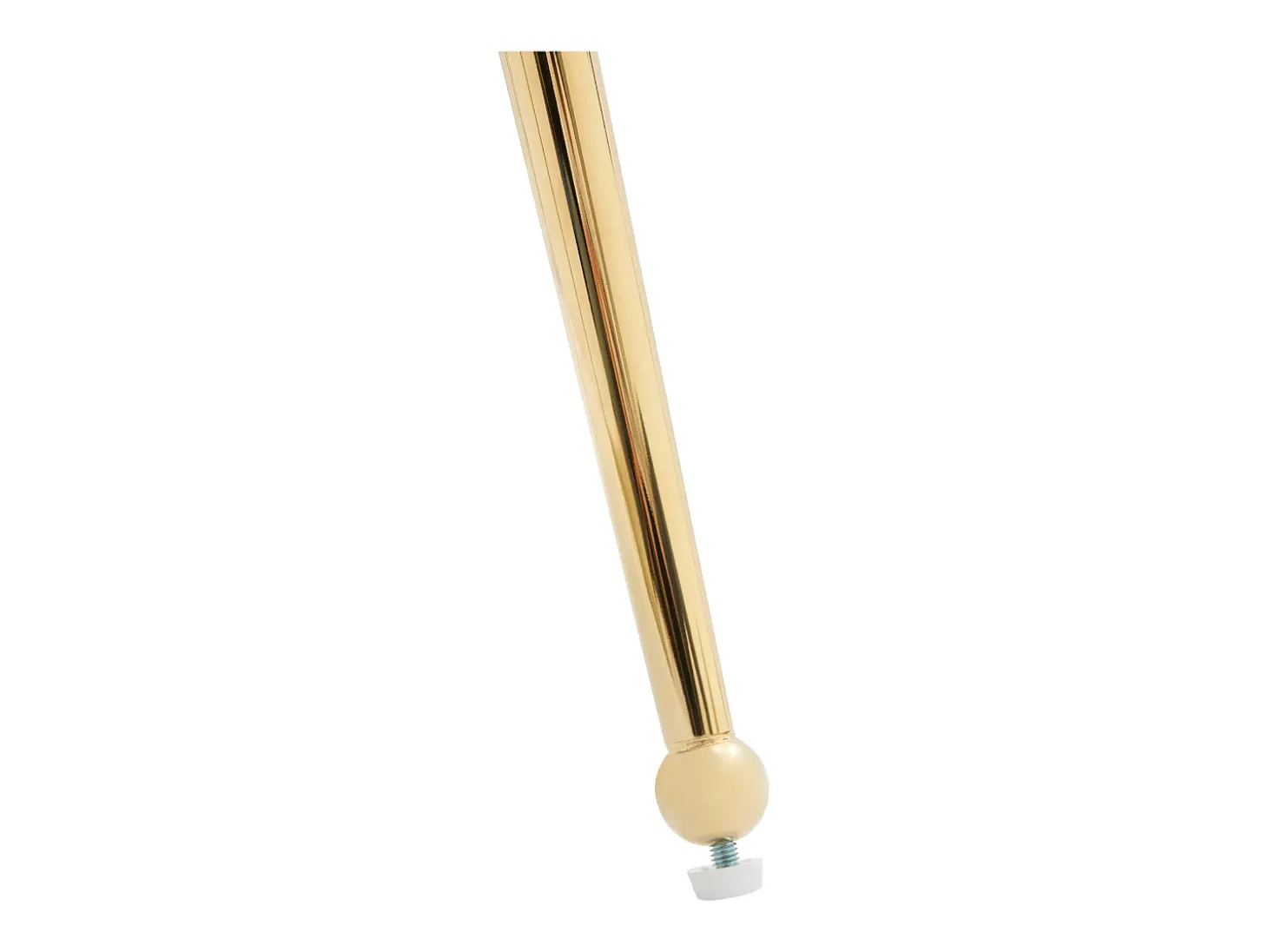 Juego de 2 sillas de terciopelo beige - Patas de metal dorado - Patas ajustables