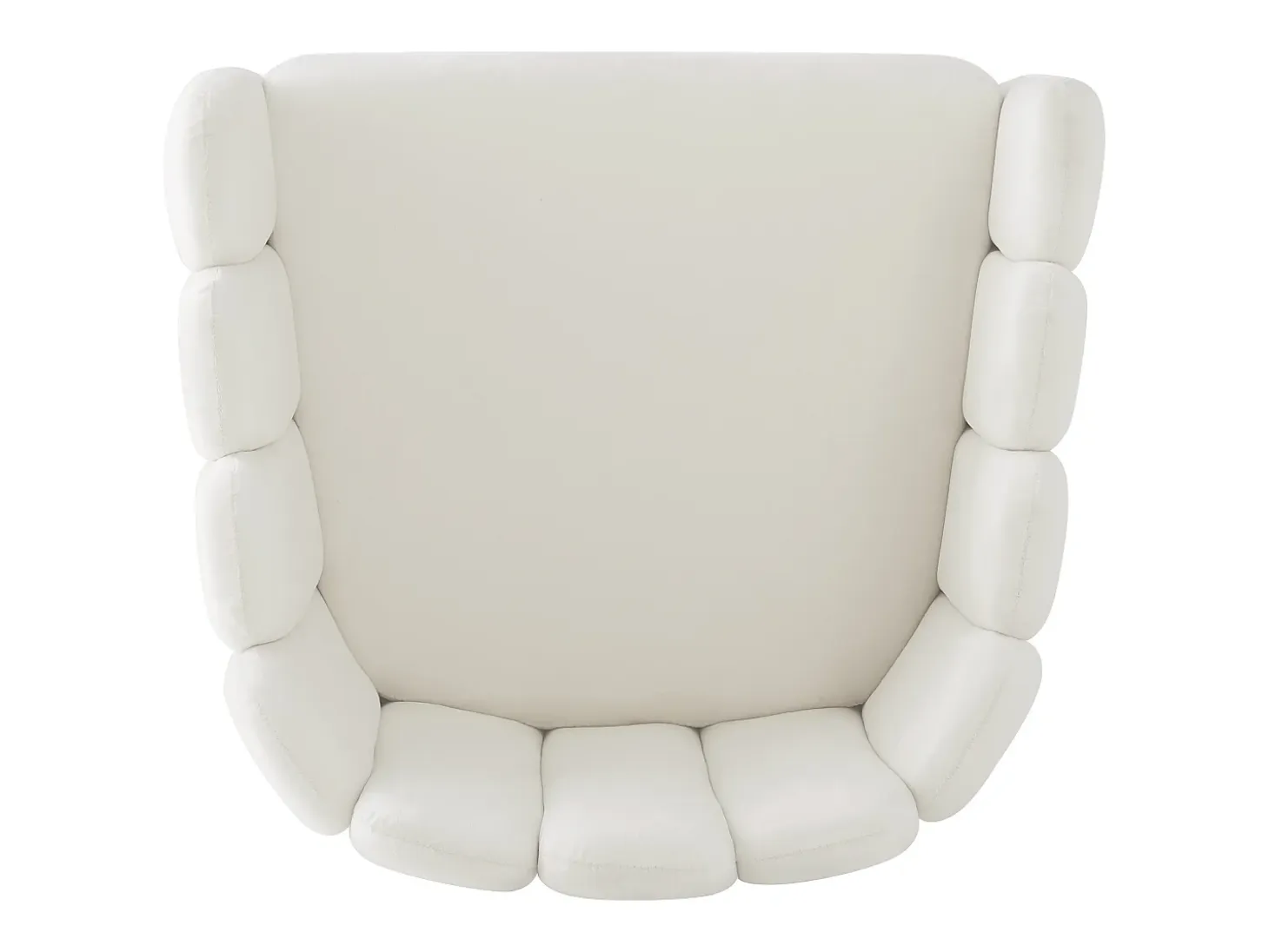 Juego de 2 sillas de terciopelo y metal, respaldo en abanico, asiento de 10 cm de grosor – beige y dorado