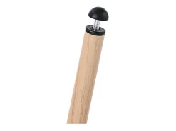 Juego de 4 sillas en PU y ratán - Patas de metal - Ergonómicas - Carga máxima 150 kg - 46×48×80 cm - Negro