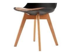 Juego de 4 sillas escandinavas para Comedor con Cojín Marrón