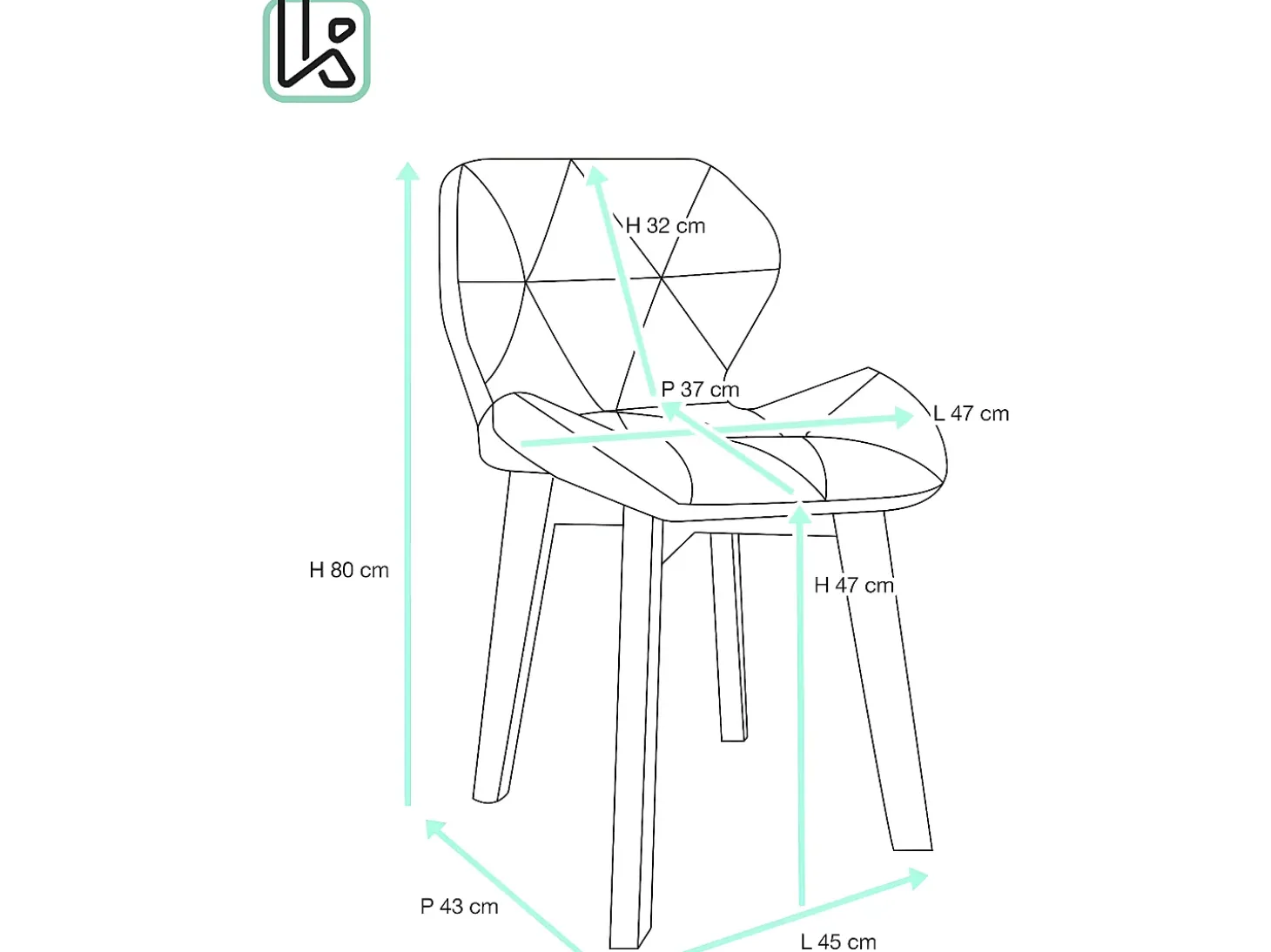 Juego de 2 sillas escandinavas de diseño para salón o comedor, asiento de cuero sintético acolchado, patas de madera de haya clara FATI (gris)