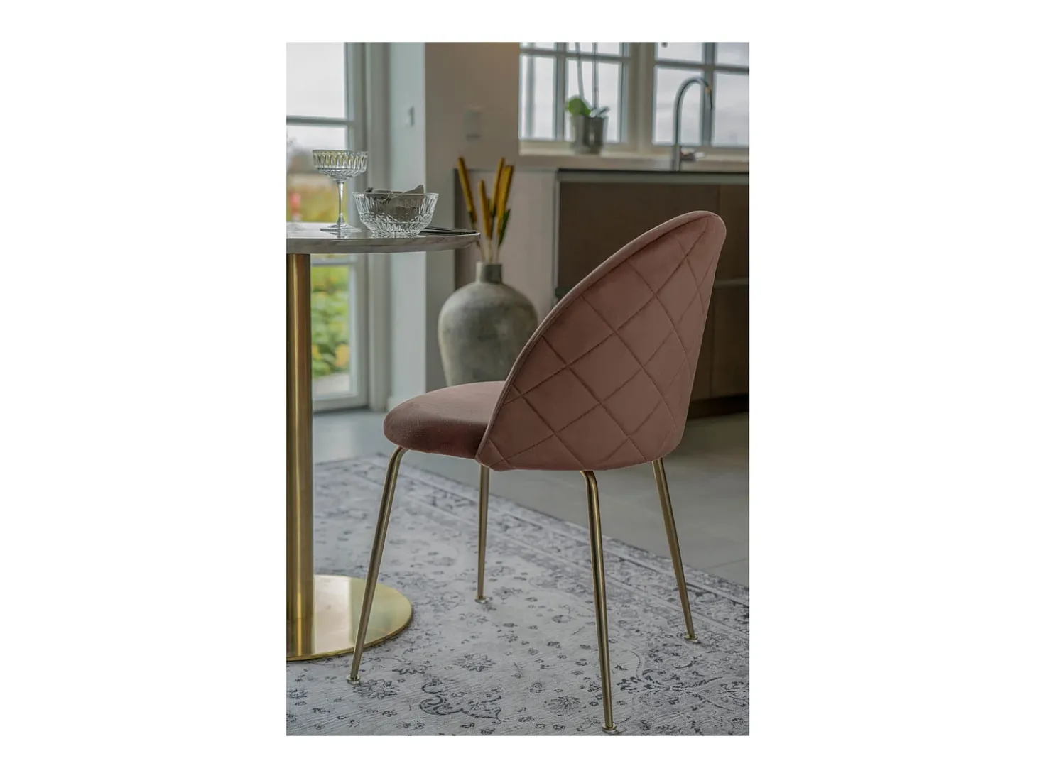 Juego de 2 Sillas Geneve, Rosa, 56x51x76 cm, Kendra Home